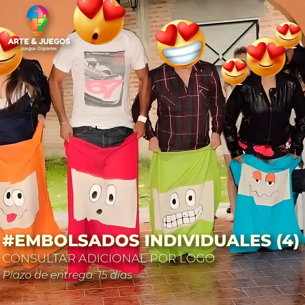 Carrera de embolsados para kermesse escolar