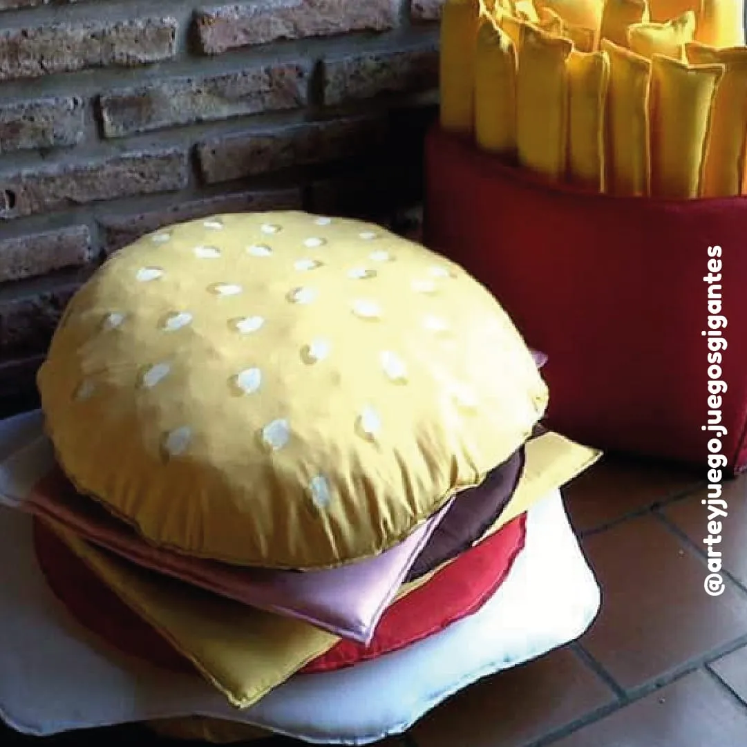 Hamburguesas Gigantes de Tela x 2 pintadas