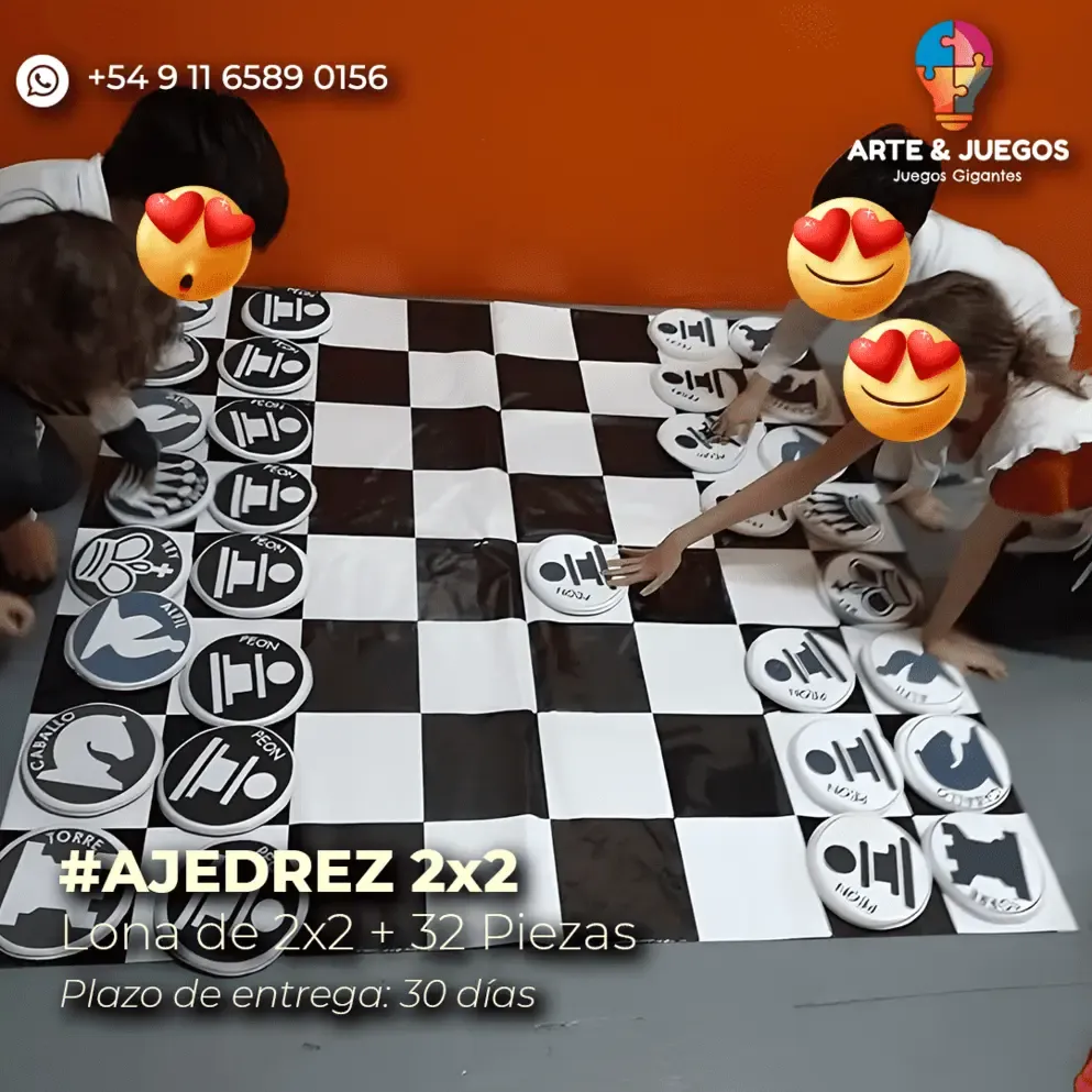 Ajedrez gigante artesanal