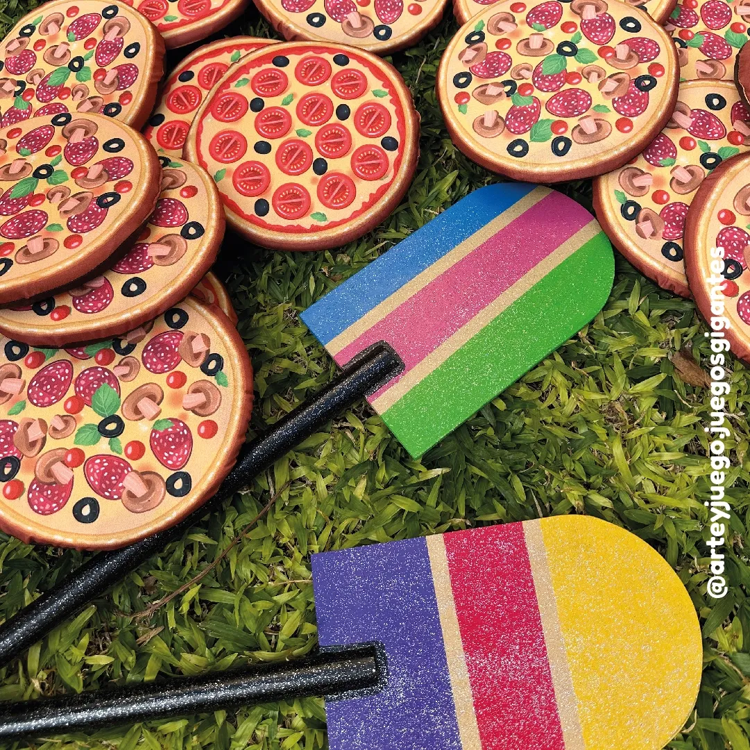 Pizzetas de tela con palas