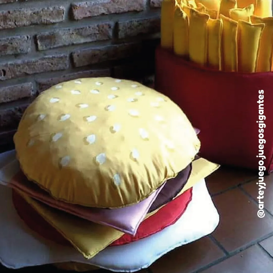 Hamburguesas Gigantes de Tela x 2 pintadas: vista 2 del juego