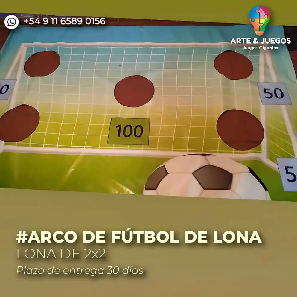 Arco de fútbol de lona