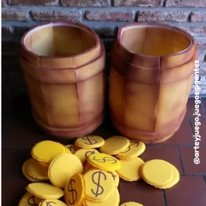 Monedas con barriles: vista principal del juego
