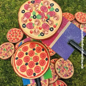 Pizzas GRANDES de Tela con palas: vista principal del juego
